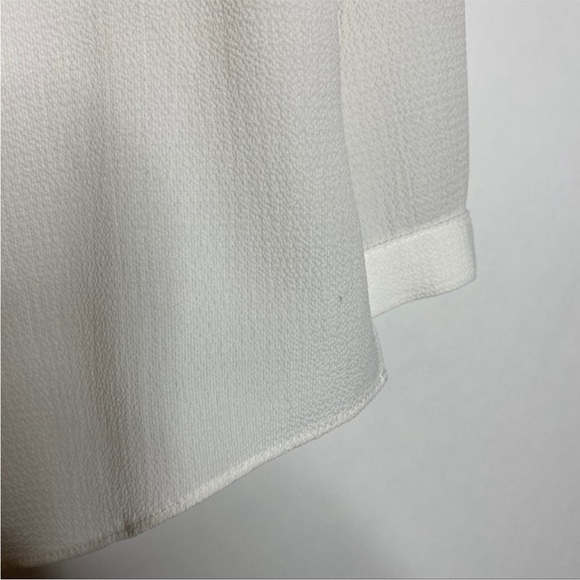 Veronica Beard Ruffle Shoulder Top Button Down 6 White - Picture 12 of 12